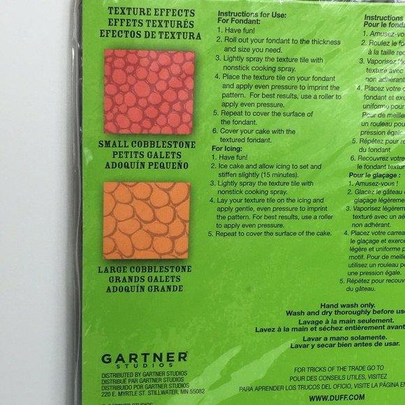 Duff Goldman Texture Tiles Charm Cake City Cobblestone Gartner Studios Baking - Picture 6 of 12